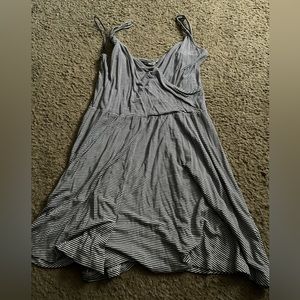 Garage blue and white stripped romper (size medium)